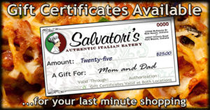 Salvatori's Facebook advertisement gift certificates